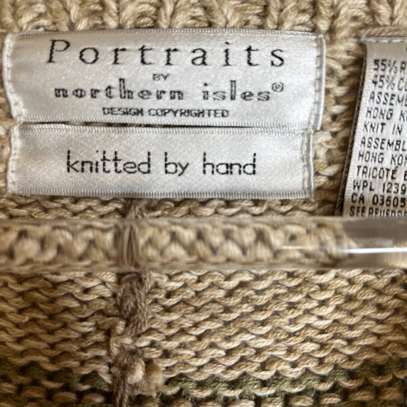 Portraits Northern Isles Vintage 1980's Hand Knitted Sweater - Picture 4 of 6